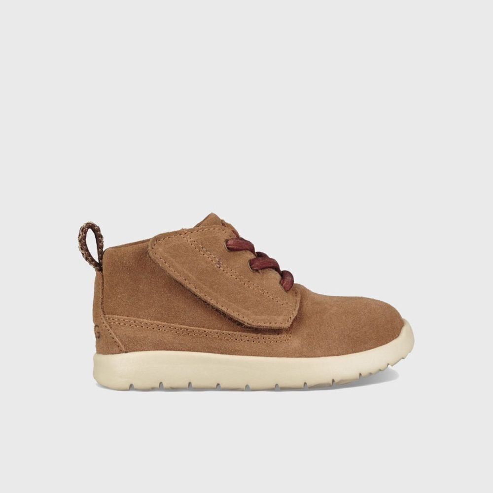 UGG Canoe Chestnut Slip On Velcro Closure Suede Chukka Boot Size Little Boy 12